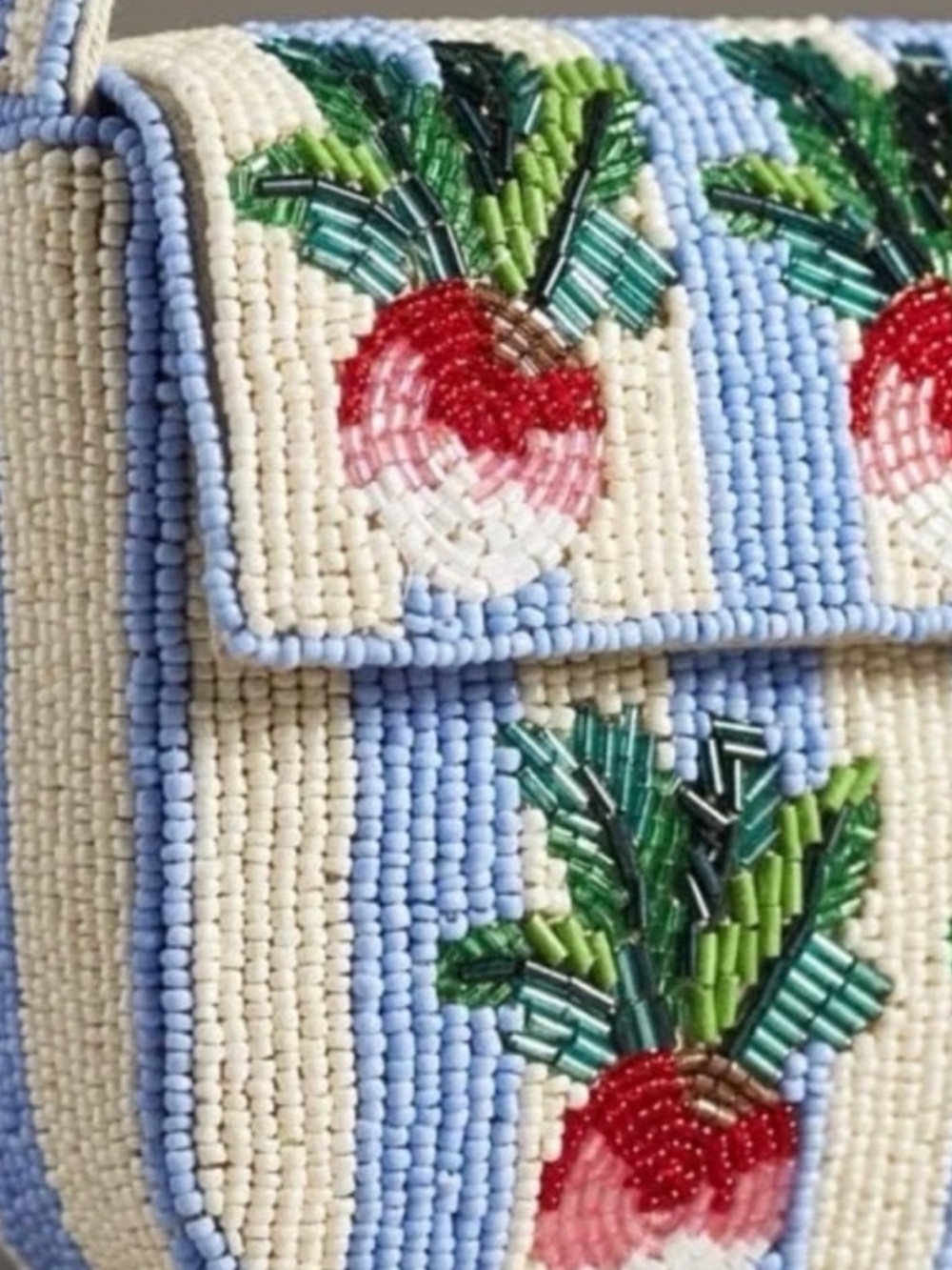 Anthropologie Beaded Fiona Radish Pattern Shoulder Bag NWT - Picture 2 of 13